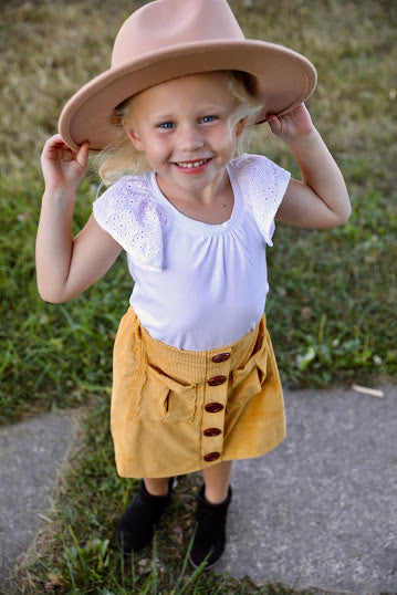 Brown corduroy outlet skirt toddler