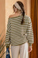 Relaxed Knit Strip Sweater