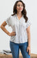 Striped Roll Up Sleeve Shirt