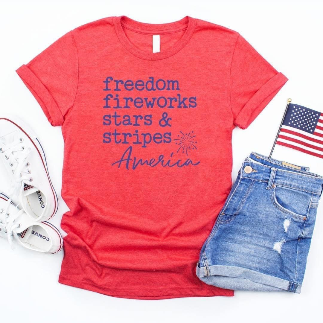 Freedom Fireworks Stars and Stripes Tee