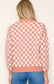 Blush Checkerboard Pullover Sweater