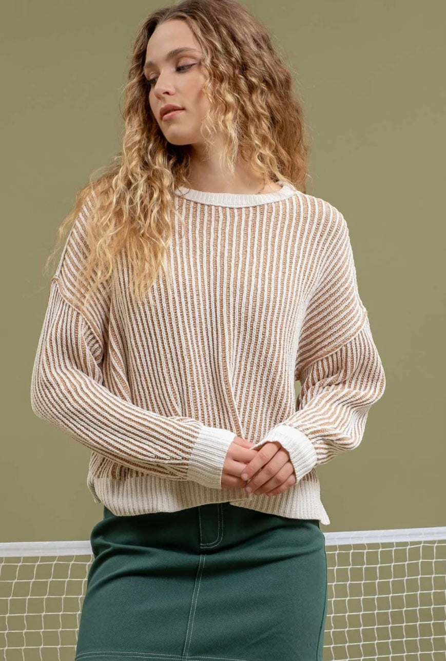 Textured Crewneck Sweater