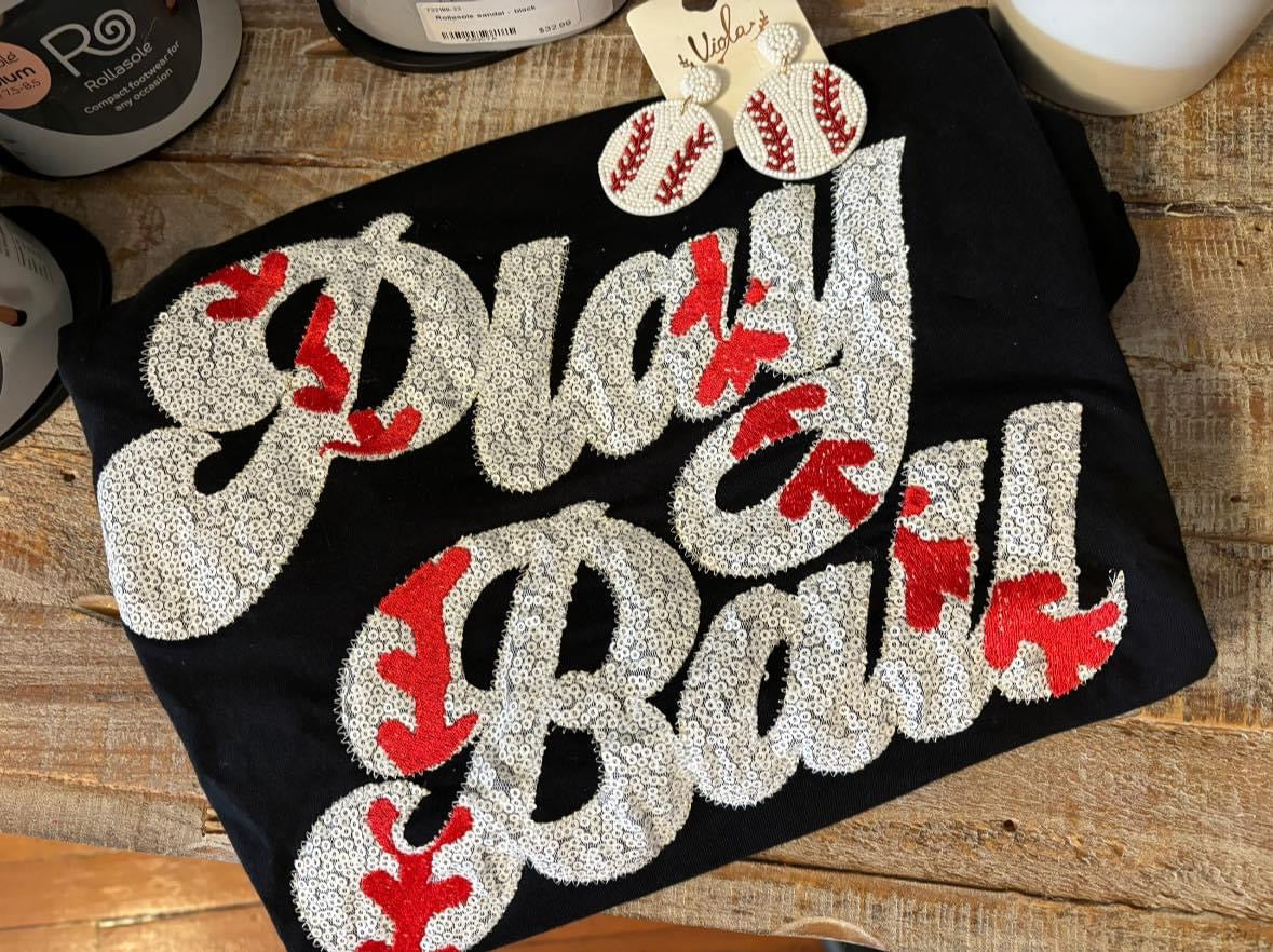 Play Ball Sequin Tee