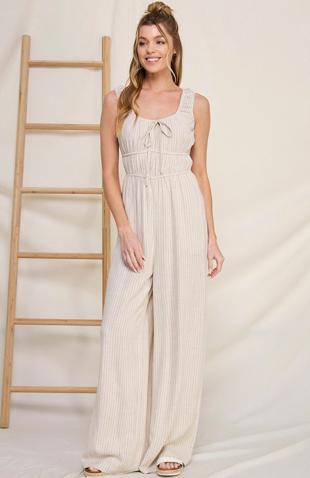 Sleeveless Milkmaid Jumpsuit