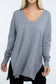 Hi-Low Hem Front Seam Sweater