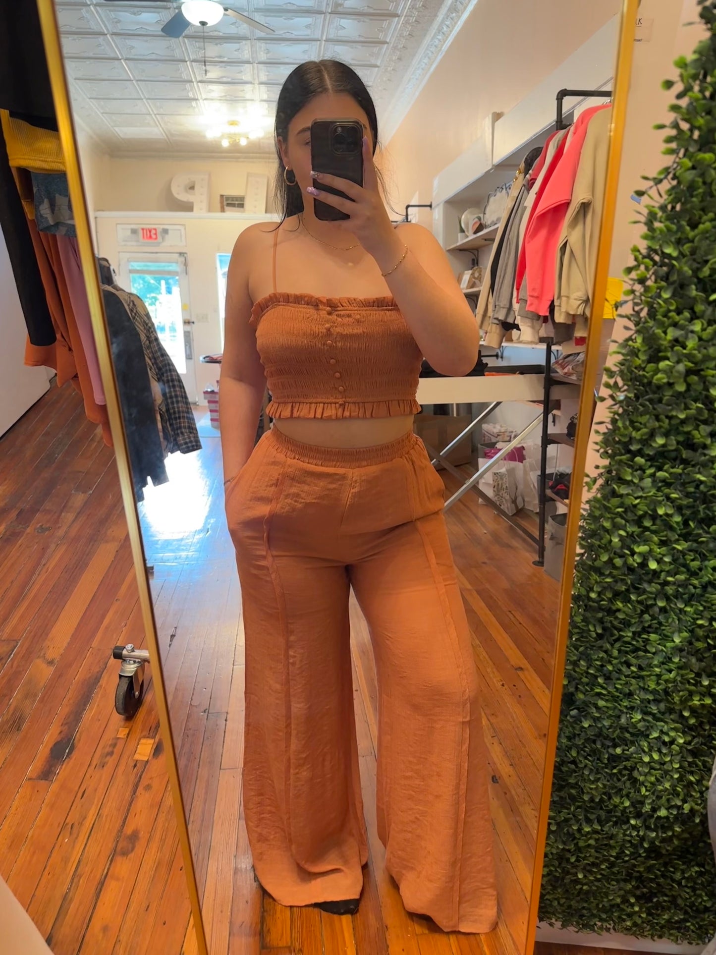 Terracotta Flowy Pants