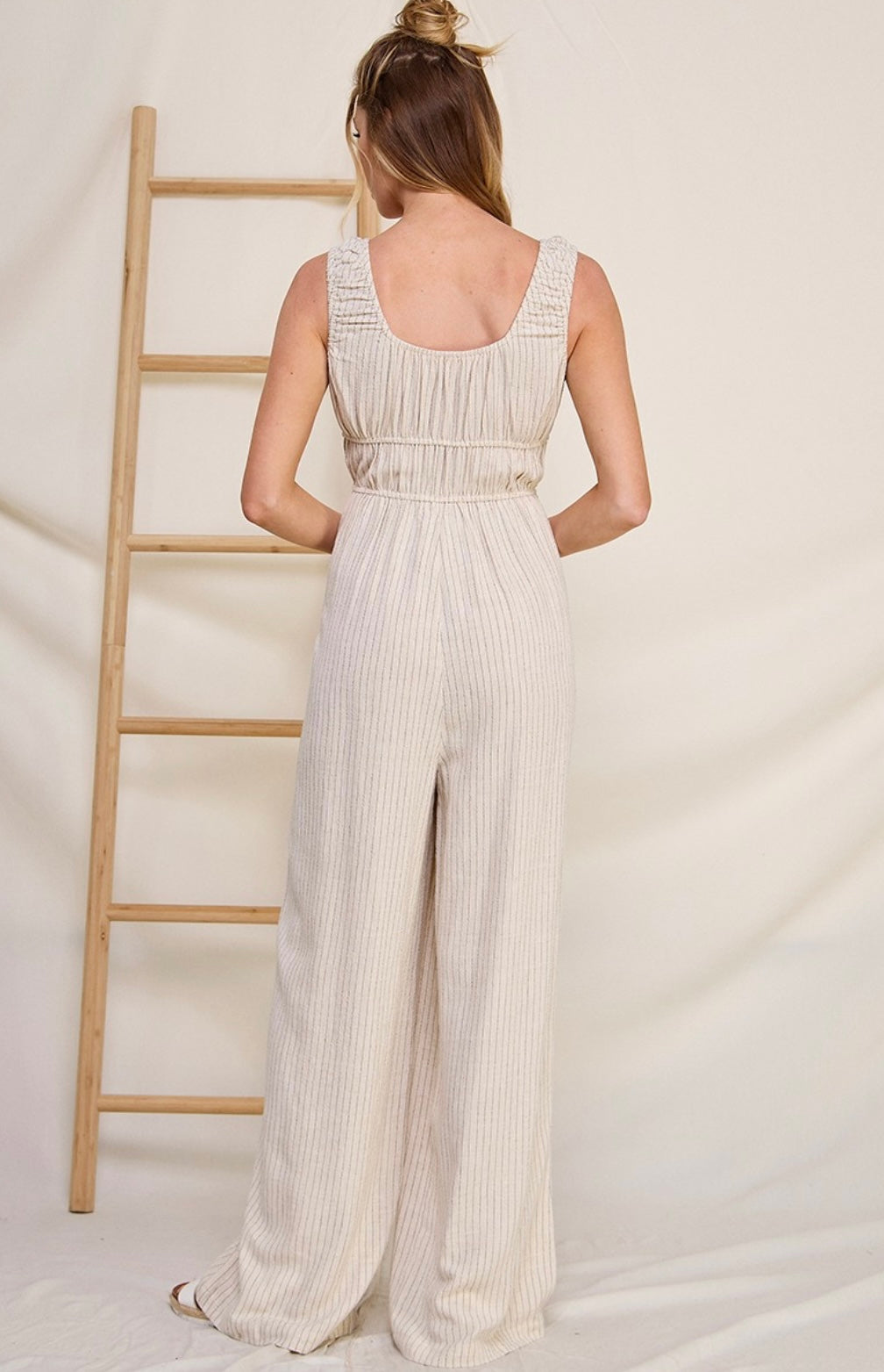 Sleeveless Milkmaid Jumpsuit