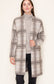 Checkered Open Front Cardigan