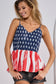 America Flag Smocked Top