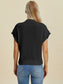 Double Take Full Size Mock Neck Short Sleeve Sweater