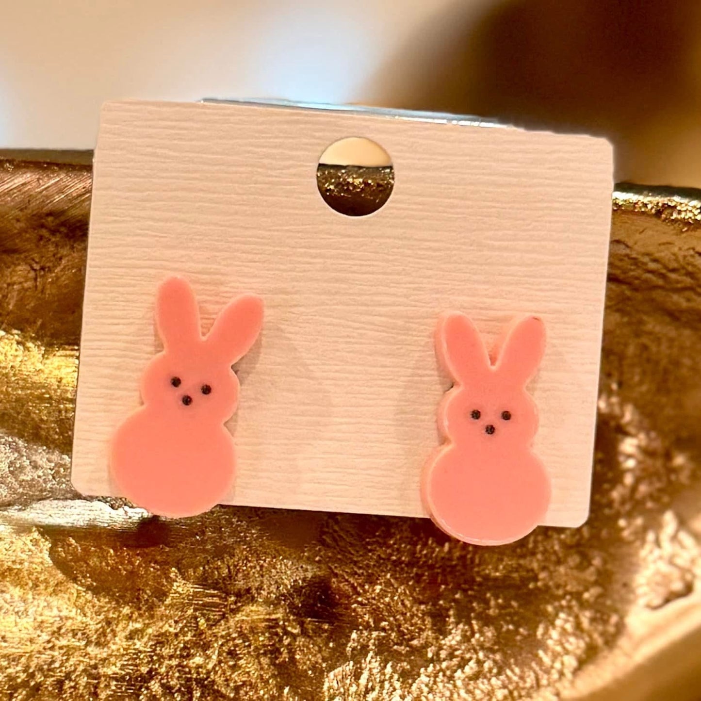 Pink Bunny Stud Earrings