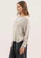 Striped Drop Shoulder Long Sleeve Top