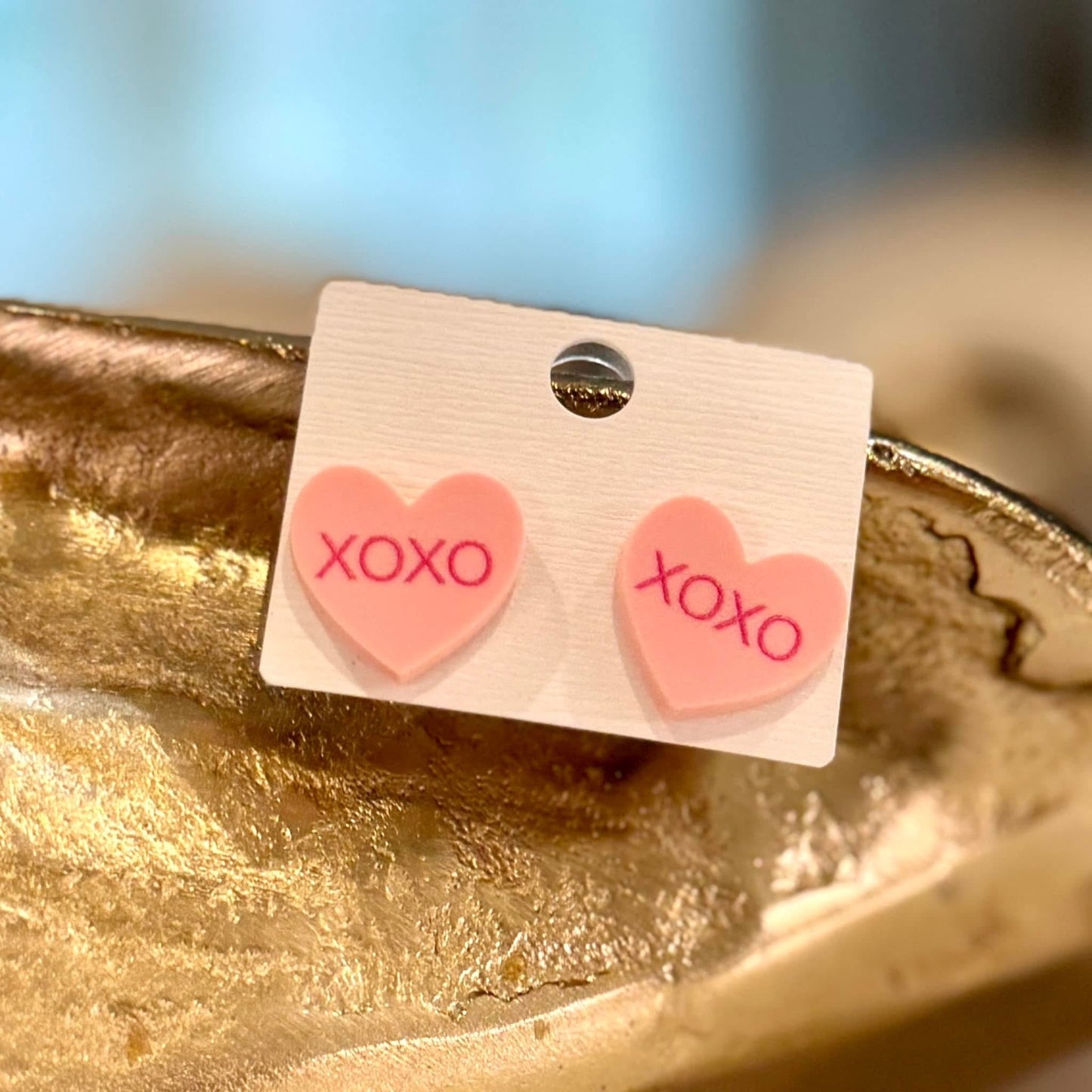 XOXO Heart Stud Earrings