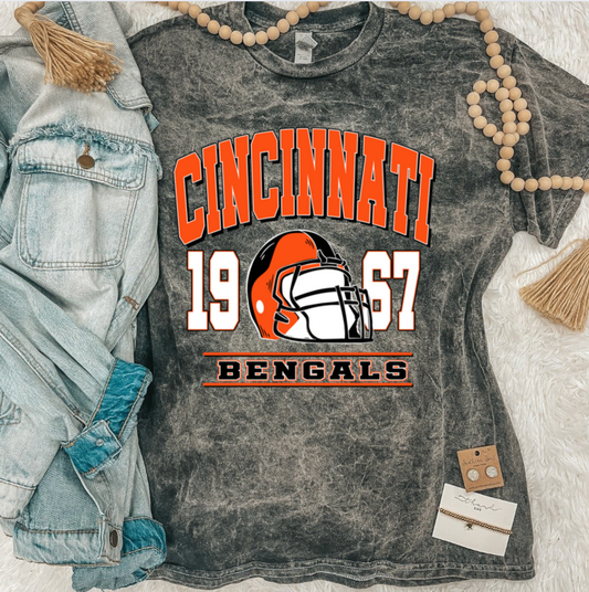 Bengals Acid Wash Tee