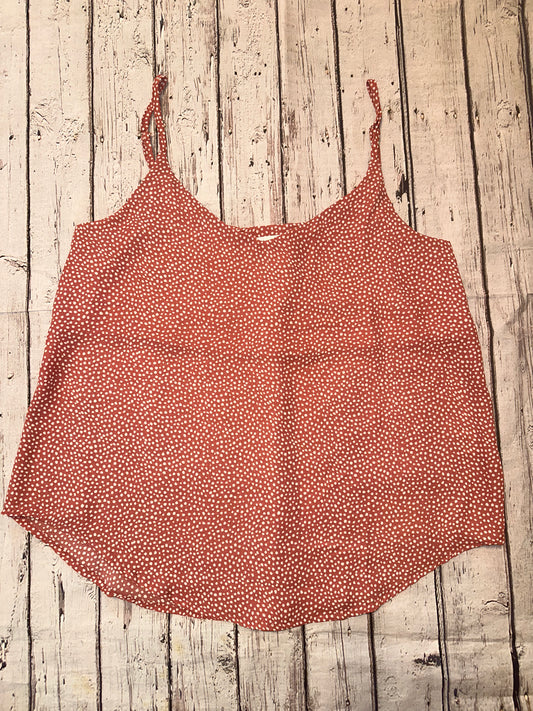 Terracotta V-Neck Dot Woven Top