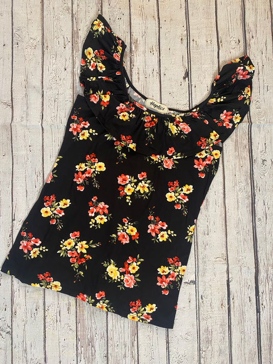 Floral Off The Shoulder Ruffle Sleeve Tank