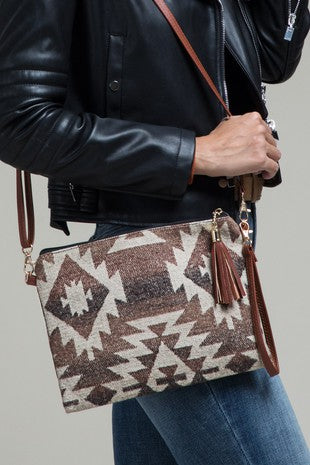 Western Aztec Cross body/Wristlet