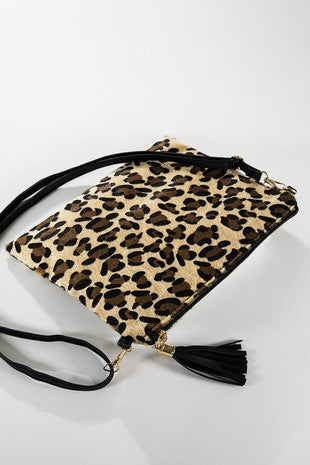 Leopard Print Cross Body/Wristlet